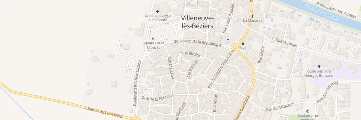 Plan du 9 Rue Mirabeau à Villeneuve-lès-Béziers