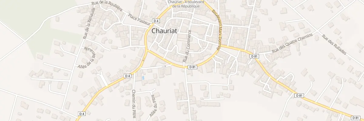 Plan du 65 Bd de la République à Chauriat