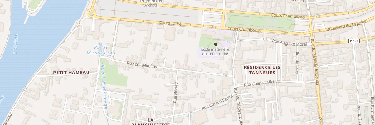 Plan du 29 Rue des Moulins à Sens
