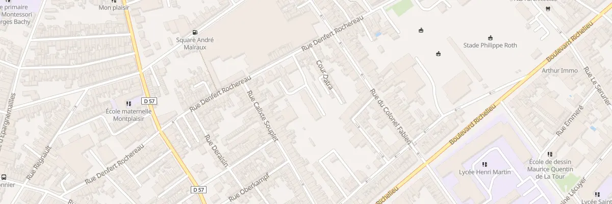 Plan du 109 Rue Denfert Rochereau à Saint-Quentin