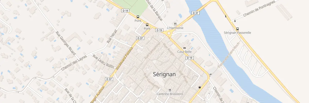 Plan du 22 Rue Lamartine à Sérignan