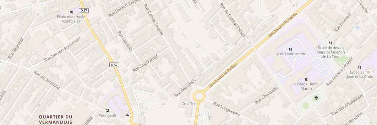 Plan du 14 Rue Calixte Souplet à Saint-Quentin