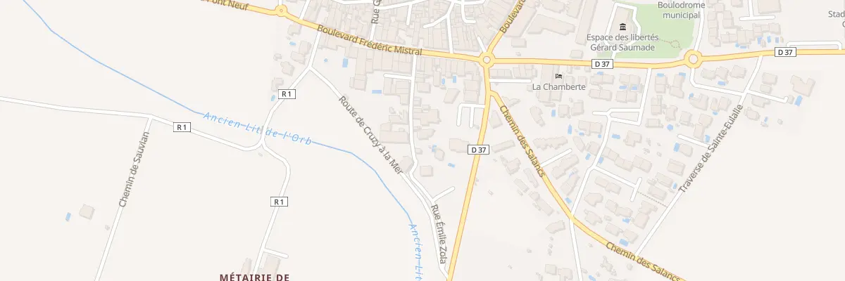 Plan du 5078 Rue Émile Zola à Villeneuve-lès-Béziers