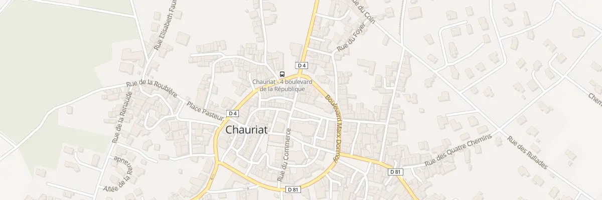 Plan du 8 Pl des Anciens Combattants à Chauriat