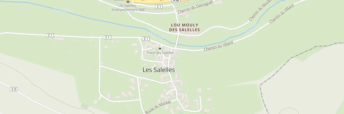 Plan du 5307 Les Salelles aux Salelles