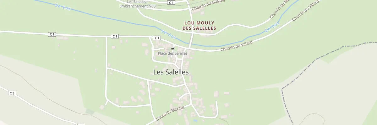 Plan du 5331 Les Salelles aux Salelles