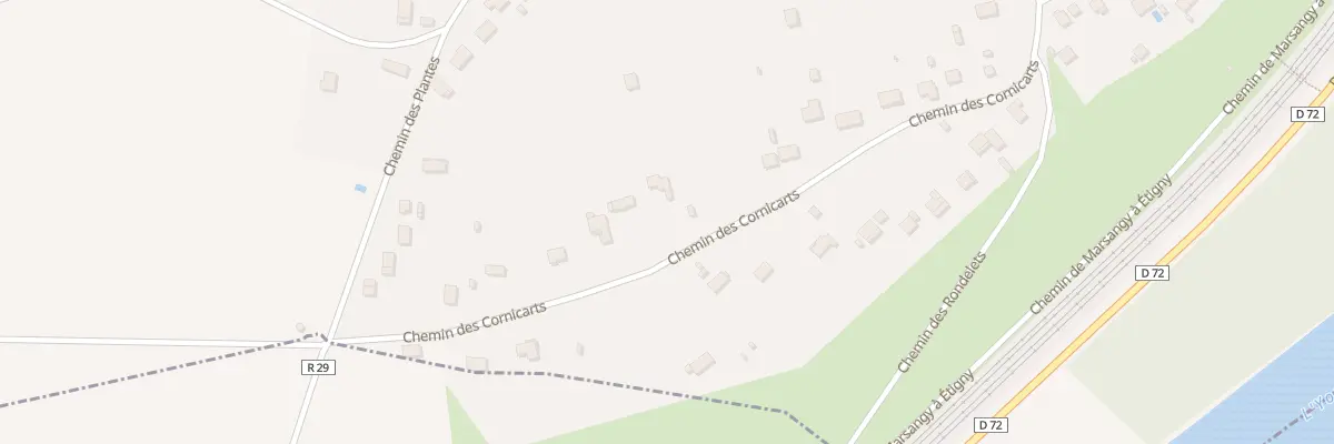Plan du 20 Che des Cornicarts à Étigny