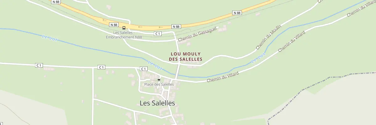 Plan du 5029B Les Salelles aux Salelles