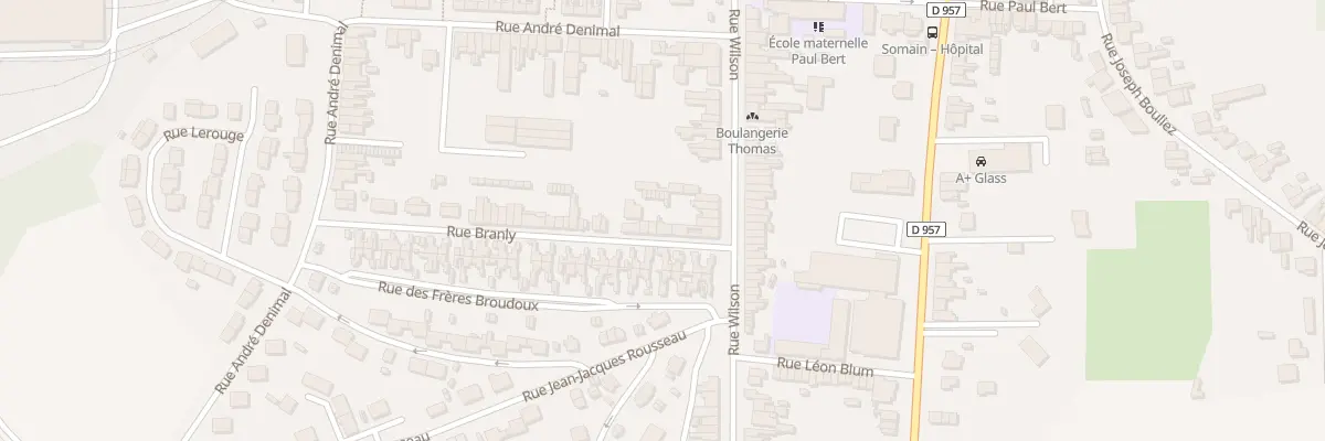 Plan du 4 Rue Branly à Somain