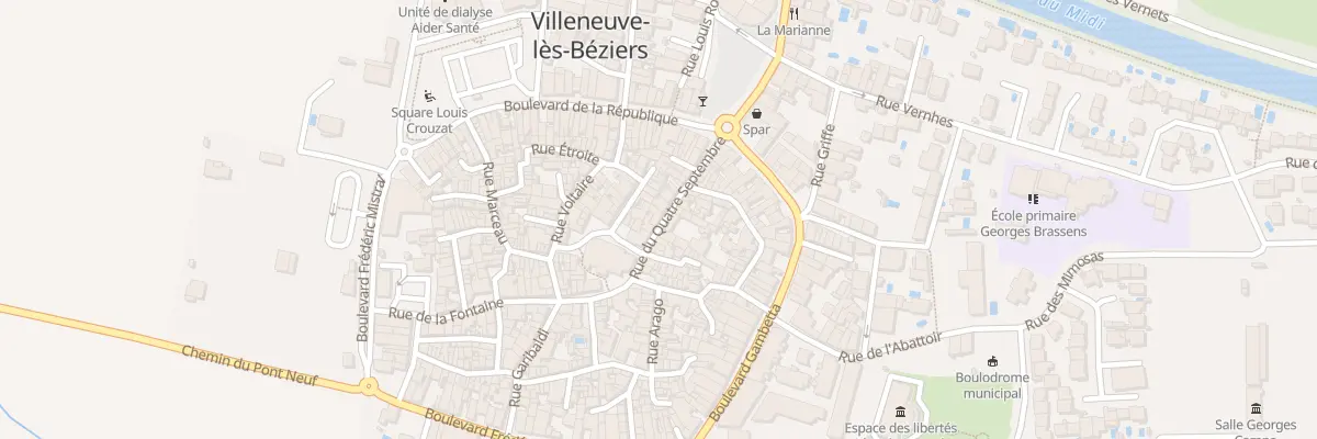 Plan du 4 Rue du Quatre Septembre à Villeneuve-lès-Béziers