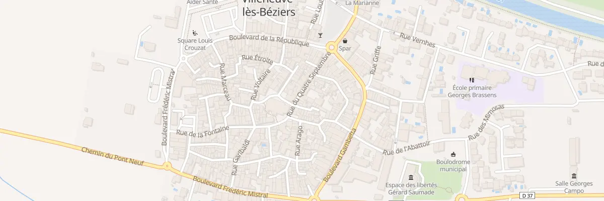 Plan du 7 Rue du Quatre Septembre à Villeneuve-lès-Béziers