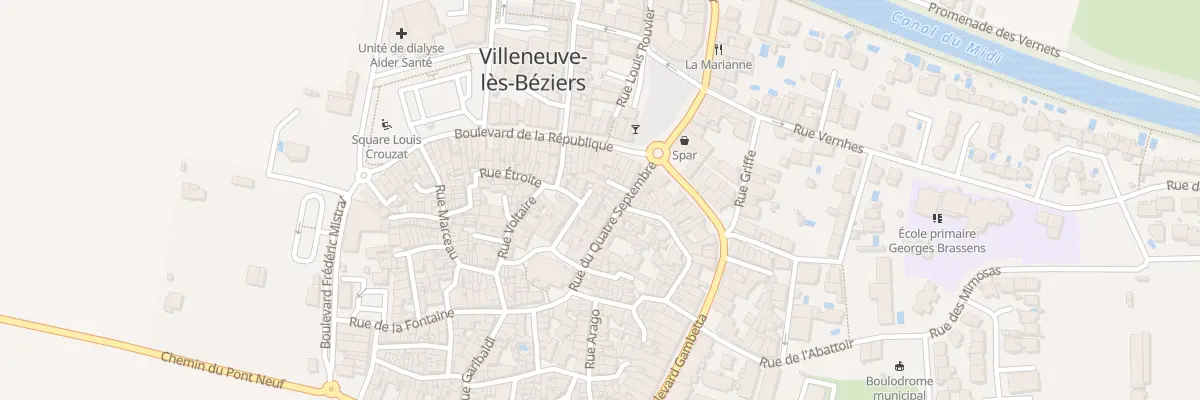 Plan du 18 Rue du Quatre Septembre à Villeneuve-lès-Béziers