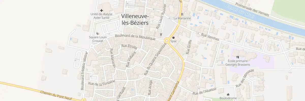 Plan du 16 Rue du Quatre Septembre à Villeneuve-lès-Béziers