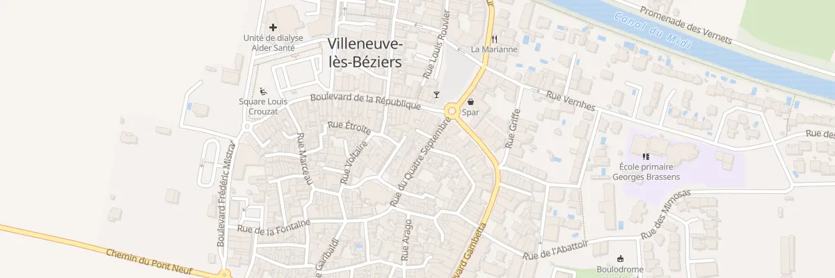 Plan du 14 Rue du Quatre Septembre à Villeneuve-lès-Béziers