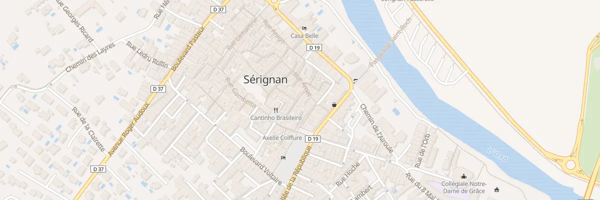 Plan du 12 Rue Rouget de l’Isle à Sérignan