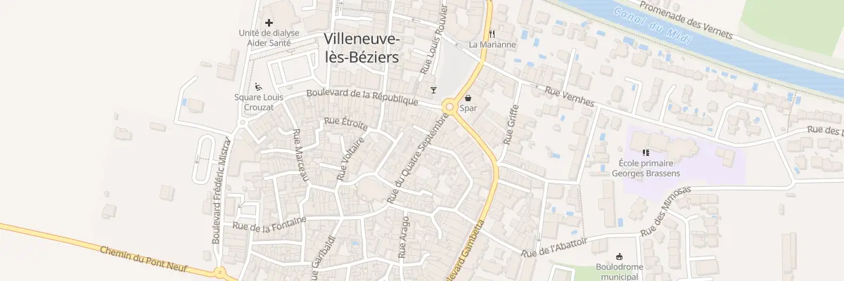 Plan du 22 Rue du Quatre Septembre à Villeneuve-lès-Béziers