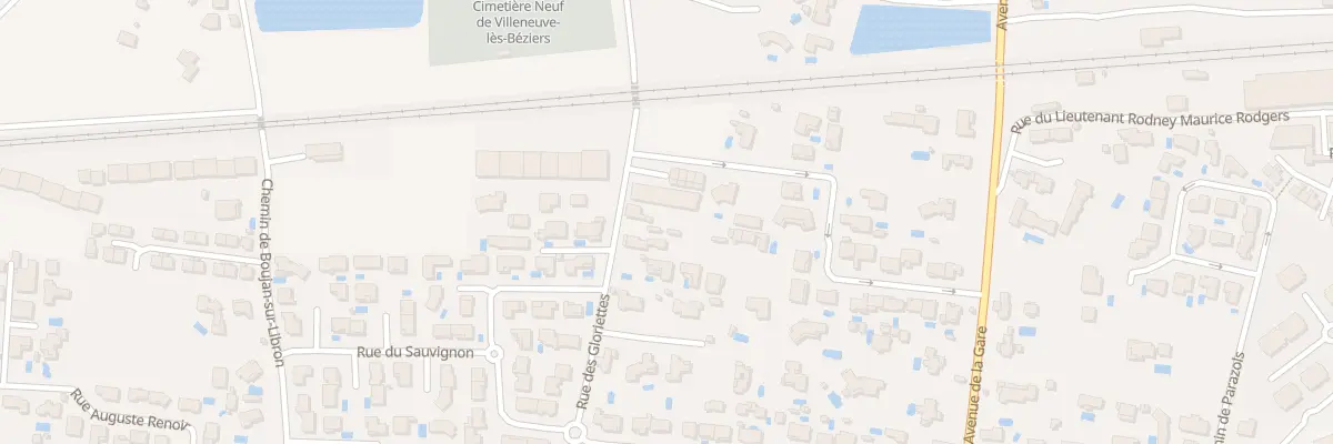 Plan du 22 Rue des Gloriettes à Villeneuve-lès-Béziers