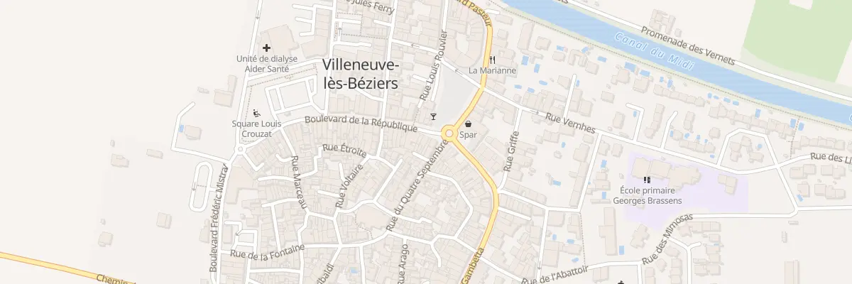 Plan du 61 Bd de la République à Villeneuve-lès-Béziers