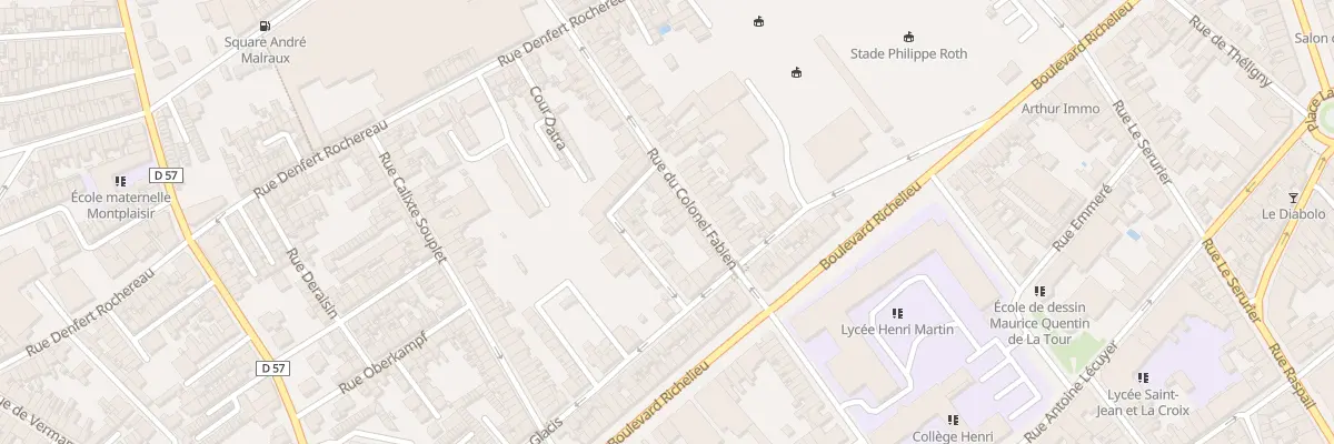Plan du 17 Rue du Colonel Fabien à Saint-Quentin
