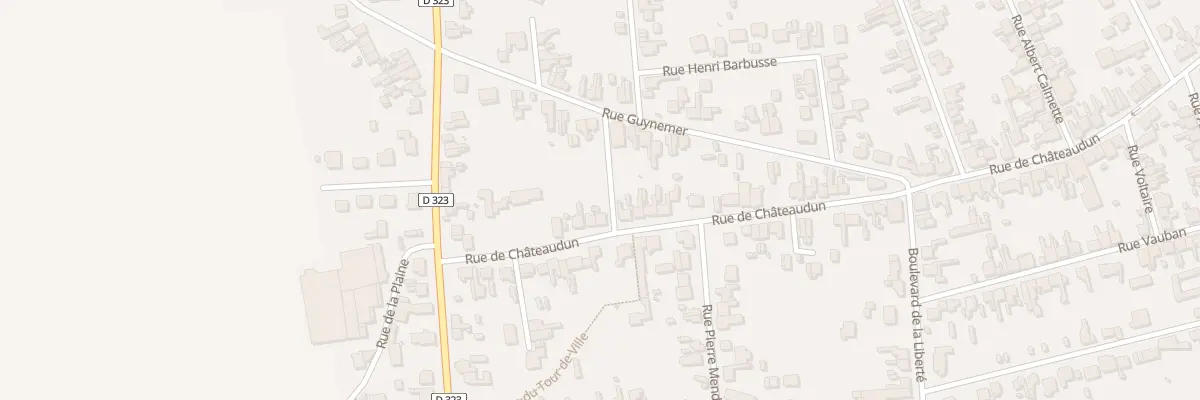Plan du 90 Rue de Châteaudun à Tergnier