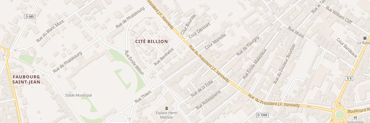 Plan du 4T Rue Thiers à Saint-Quentin