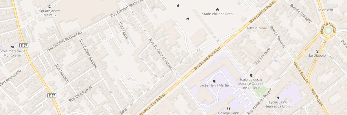 Plan du 8 Rue du Colonel Fabien à Saint-Quentin
