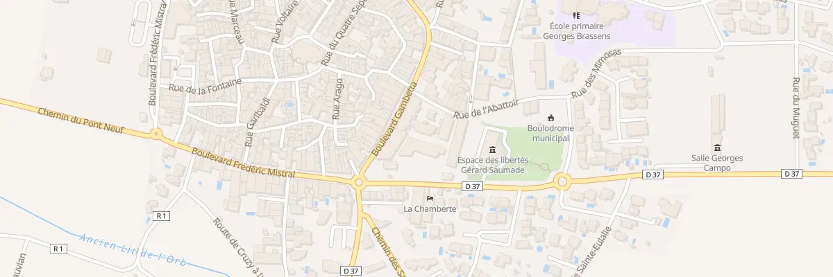 Plan du 36 Bd Gambetta à Villeneuve-lès-Béziers