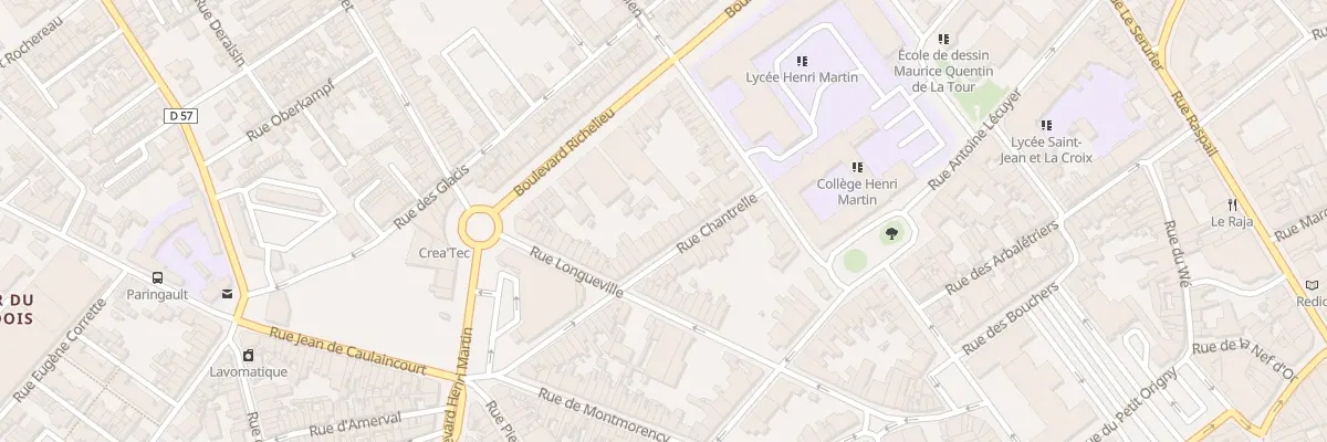 Plan du 16 Rue Chantrelle à Saint-Quentin