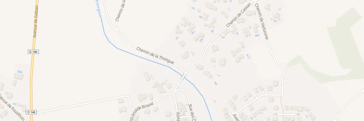 Plan du 1B Che de la Thongue à Pouzolles