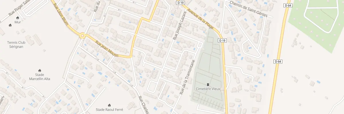 Plan du 21 Rue Léon Baylet à Sérignan
