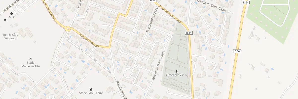 Plan du 23 Rue Léon Baylet à Sérignan