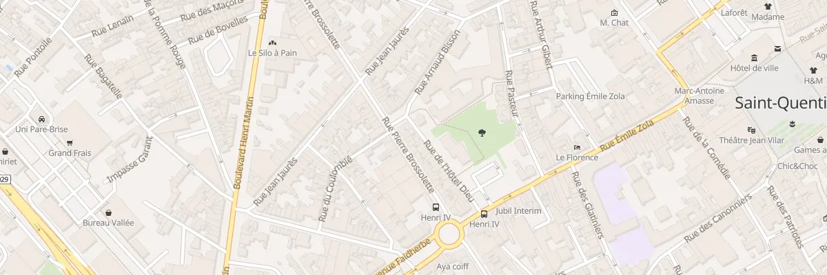 Plan du 100 Rue Pierre Brossolette à Saint-Quentin
