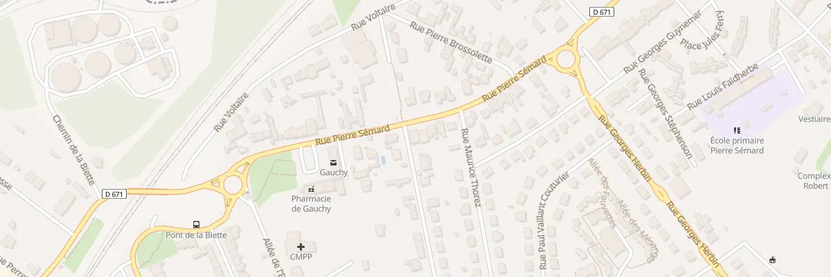 Plan du 28 Rue Pierre Sémard à Gauchy