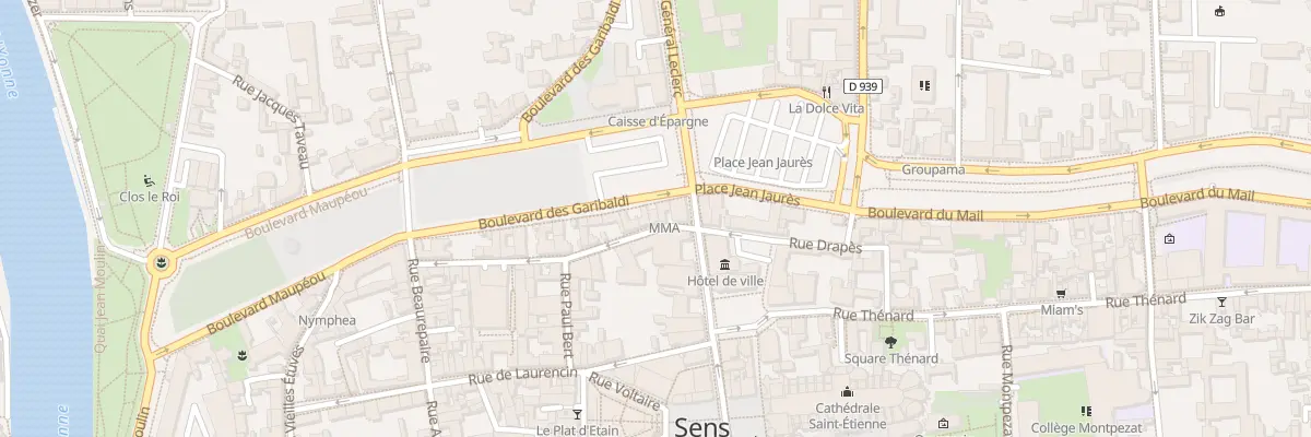 Plan du 19 Rue Pasteur à Sens