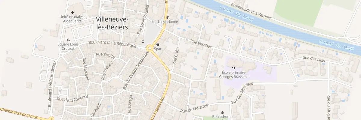 Plan du 7 Rue Griffe à Villeneuve-lès-Béziers
