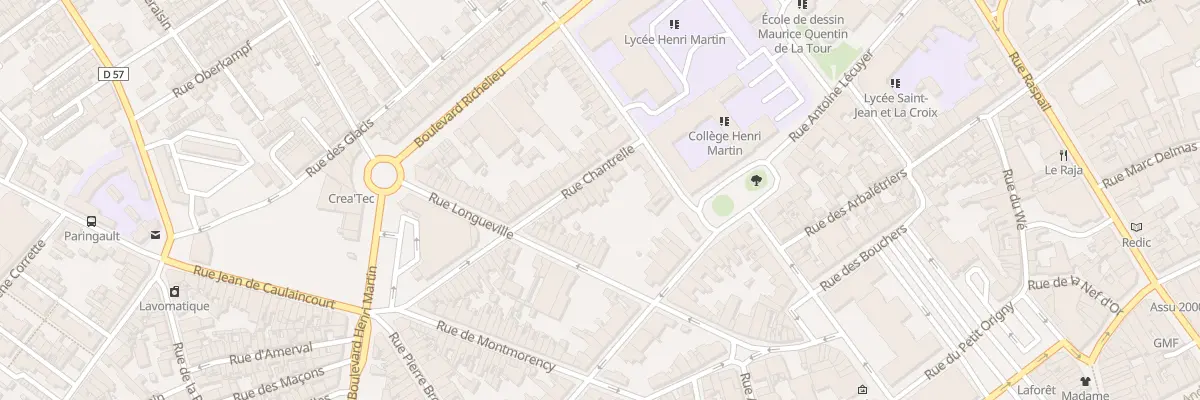 Plan du 5 Rue Chantrelle à Saint-Quentin