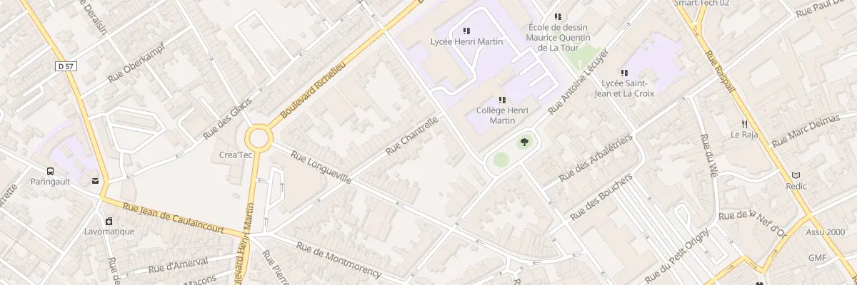 Plan du 1A Rue Chantrelle à Saint-Quentin