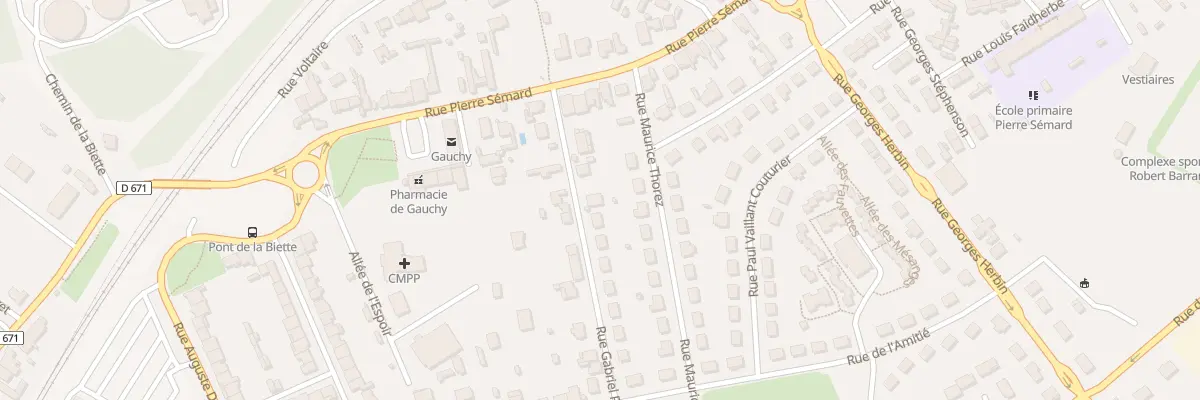 Plan du 7 Rue Gabriel Péri à Gauchy