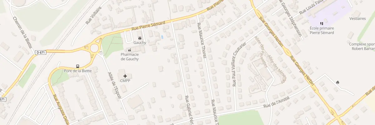 Plan du 9 Rue Gabriel Péri à Gauchy