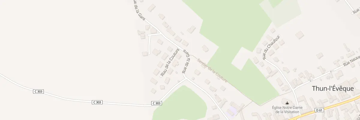 Plan du 13 Rue de la Gare à Thun-l’Évêque