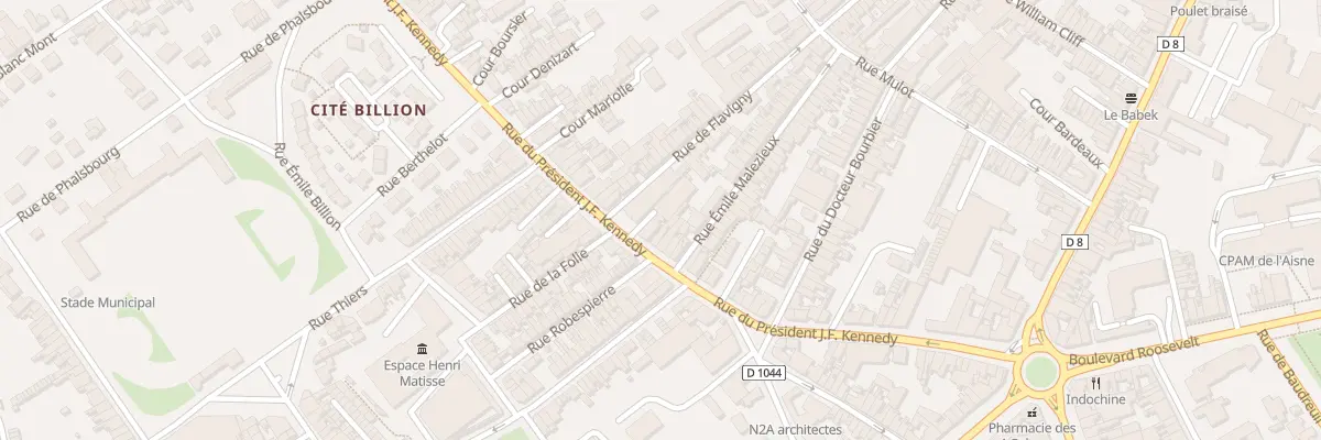 Plan du 60B Rue du President J F Kennedy à Saint-Quentin