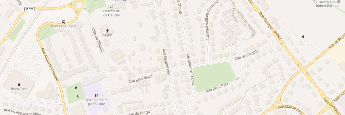 Plan du 21 Rue Gabriel Péri à Gauchy