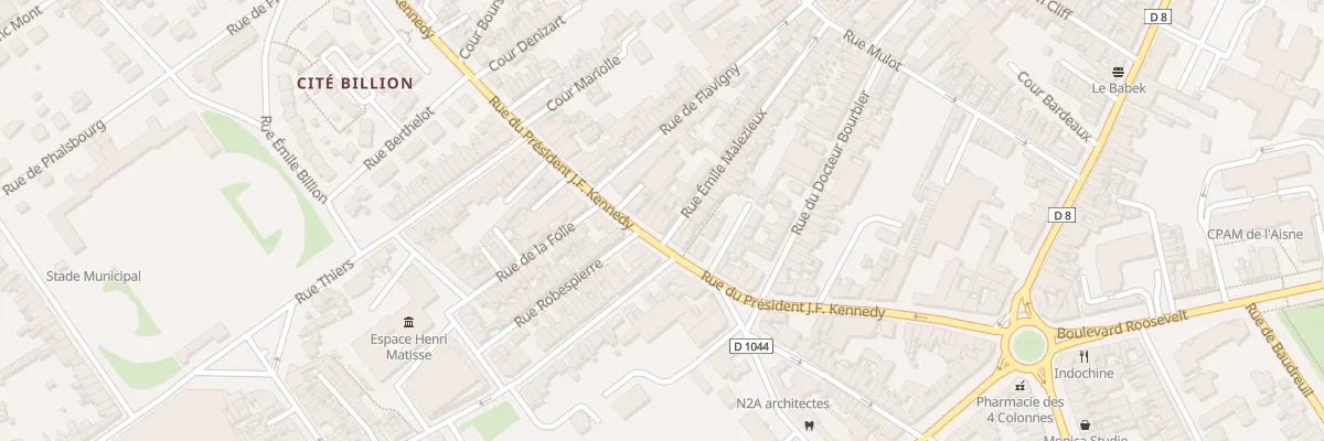 Plan du 54 Rue du President J F Kennedy à Saint-Quentin