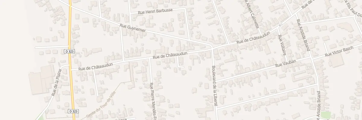 Plan du 83 Rue de Châteaudun à Tergnier