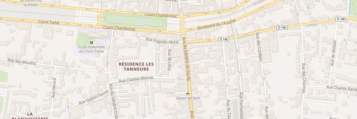 Plan du 16 Rue du Général de Gaulle à Sens
