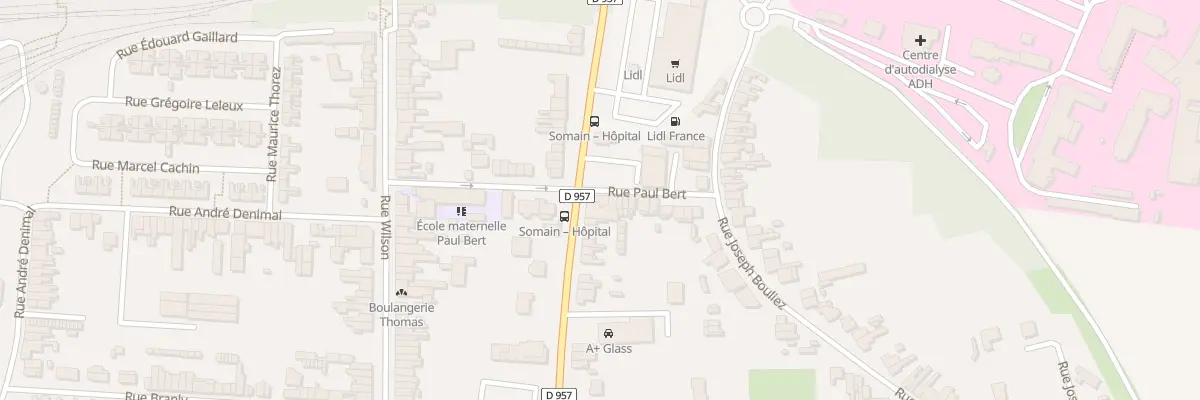 Plan du 4 Rue Paul Bert à Somain