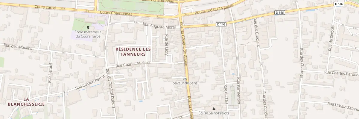 Plan du 20 Rue du Général de Gaulle à Sens
