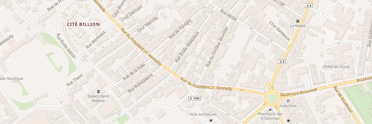 Plan du 46B Rue du President J F Kennedy à Saint-Quentin
