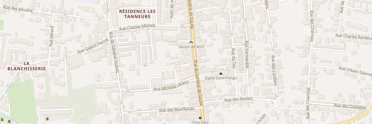 Plan du 54B Rue du Général de Gaulle à Sens