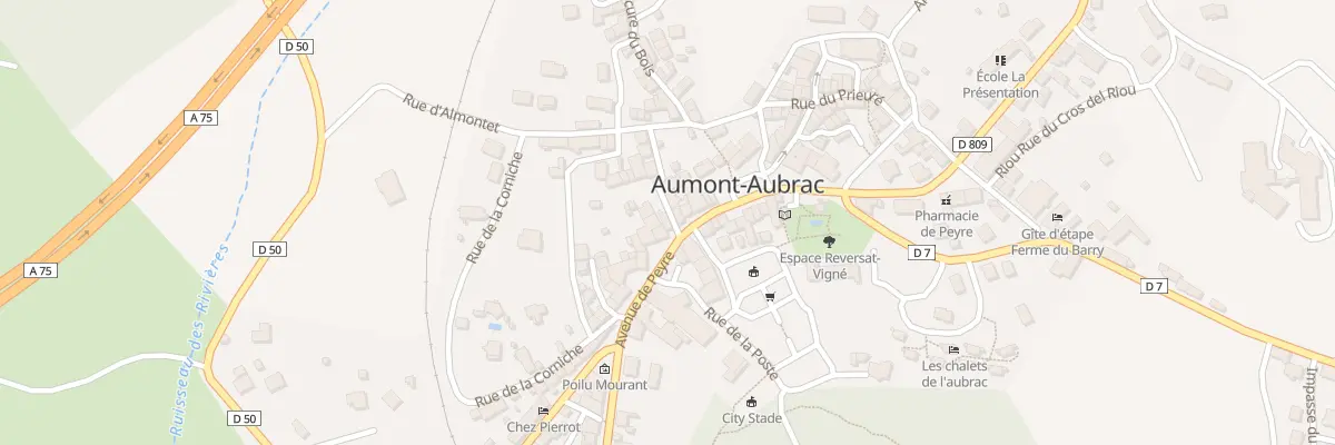 Plan du 17 Av de Peyre à Peyre en Aubrac